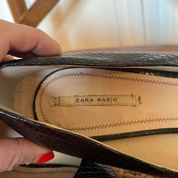 Zara Trafulec black stiletto heel size 37/6.5 - Picture 10 of 12